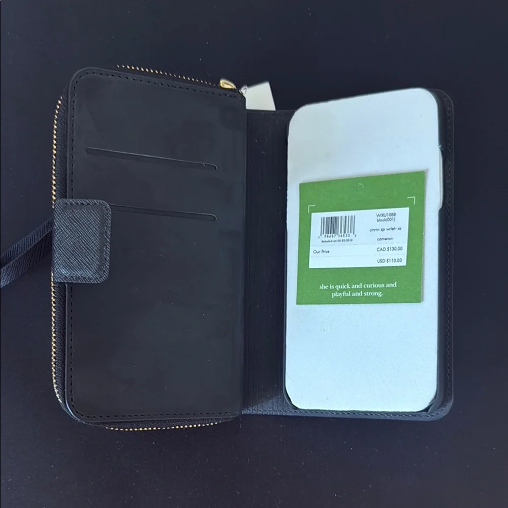 Kate Spade Black Wallet & Iphone holder X or XS